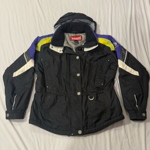 Vintage Marker Ski/Snowboarding Jacket Men L 1990s Full Zip And Button Up Hooded